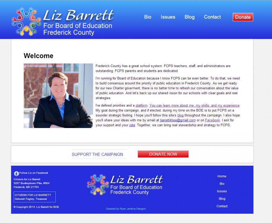 Liz Barrett for BOE home page Liz Barrett for BOE home page