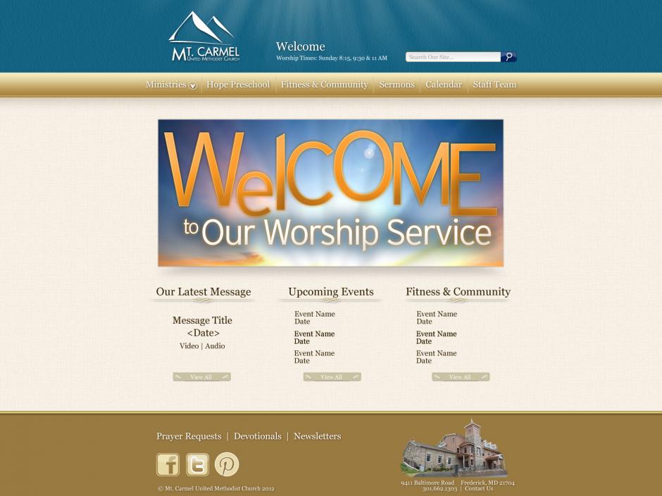 Mt. Carmel United Methodist Church website Mt Carmel Home Page